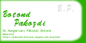 botond pakozdi business card